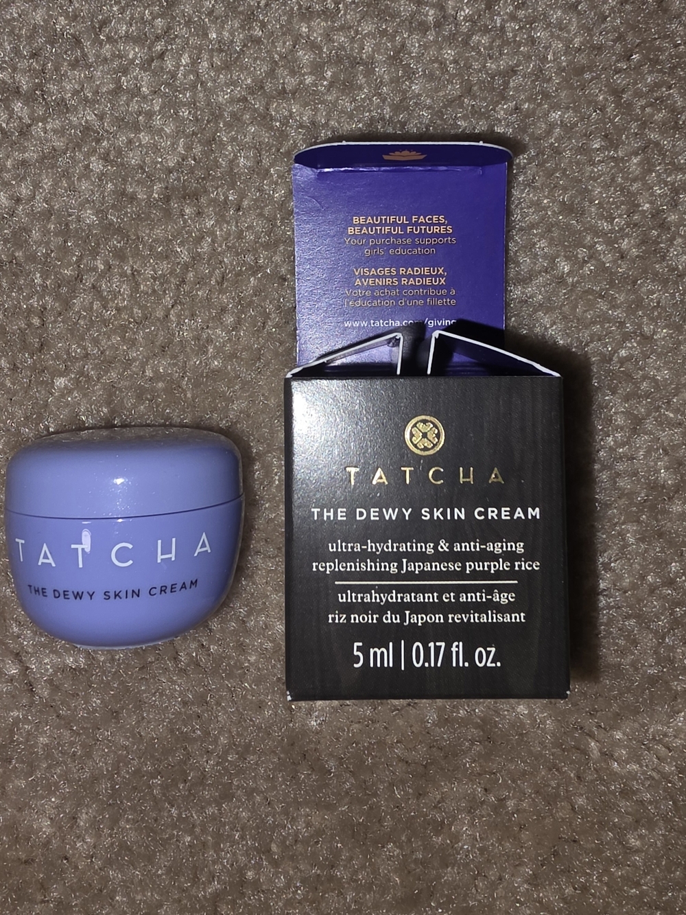 Tatcha The Dewy Skin Cream 5ml Travel/Trial $18 NIB
